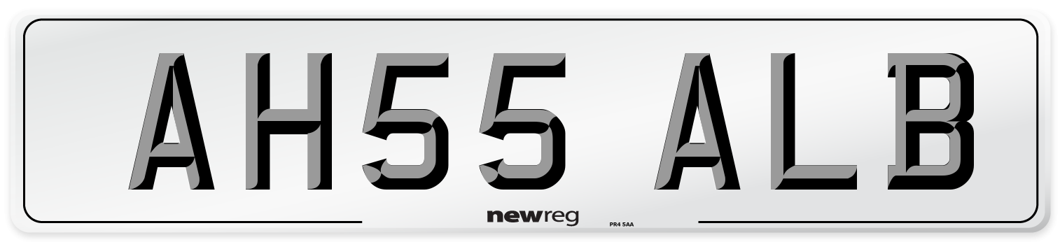 AH55 ALB Number Plate from New Reg